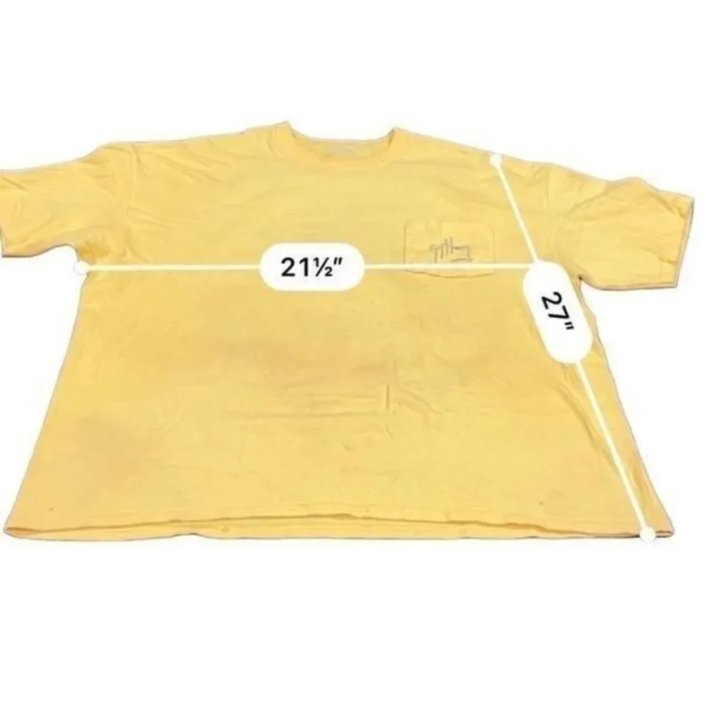 Vintage Guy Harvey Marlin Boat blue-Print Yellow Tee - Picture 5 of 8